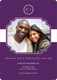 Purple Initial Connection Photo Save the Date Cards Image 5 of 6